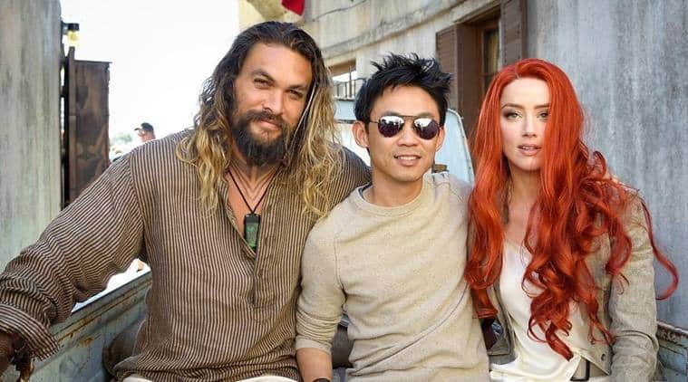 Jason Momoa, James Wan a krásna Amber Heard