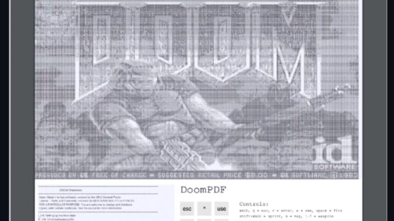 Stredoškolákovi sa podarilo niečo neuveriteľné: Hru Doom si zahráte v PDF-ku